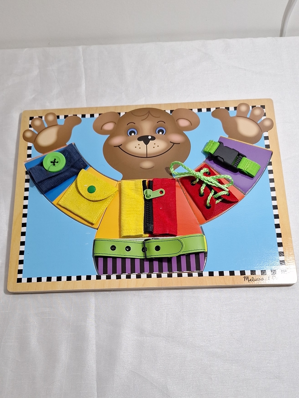 Melissa & Doug Kids Dressing Skills Bear Toy - Multi-Color
